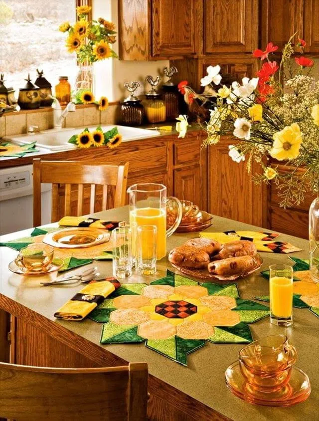 10369 sunflower table setting