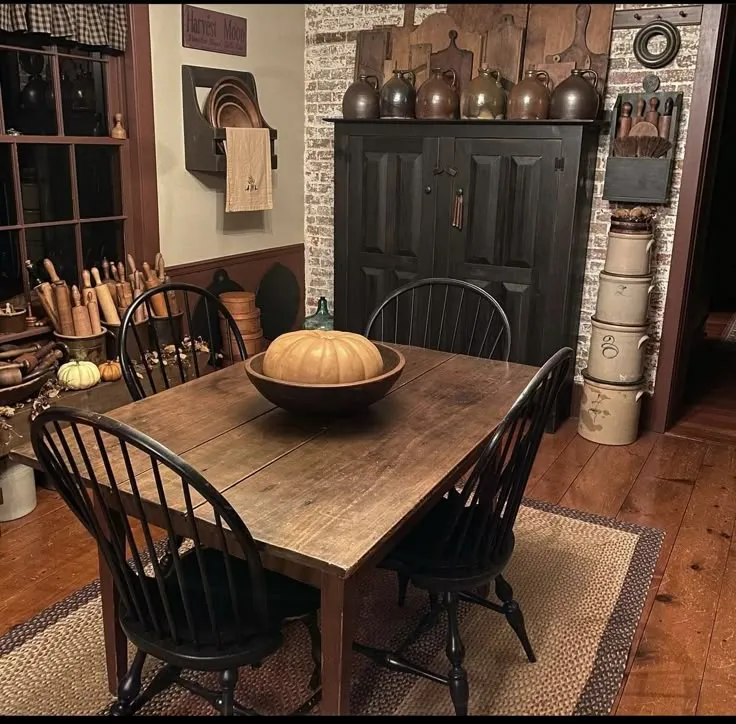 10403 rustic red kitchen dining table