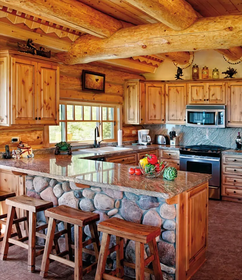 10422 cabin kitchen color palette