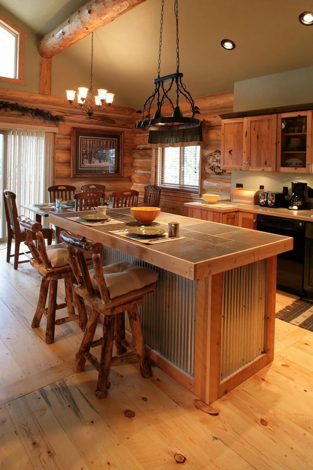 10422 rustic wood cabinets