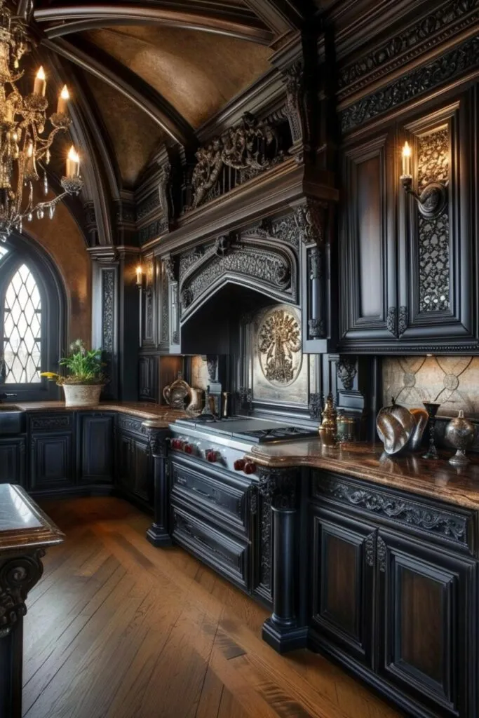 10423 dark accents kitchen