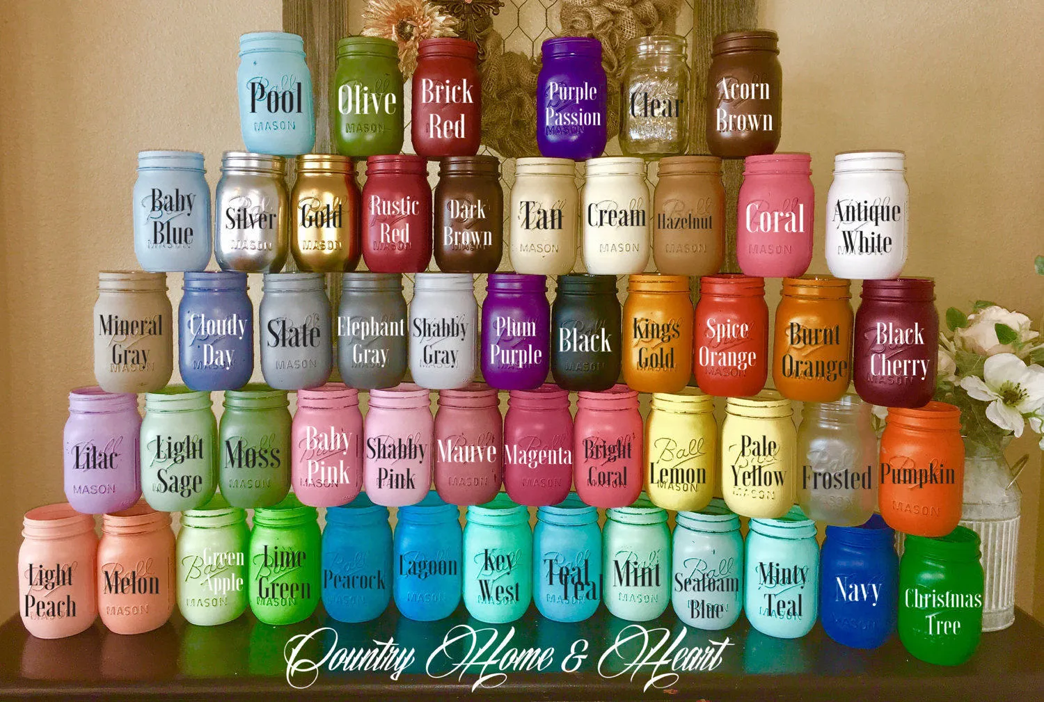 10429 decorated mason jars