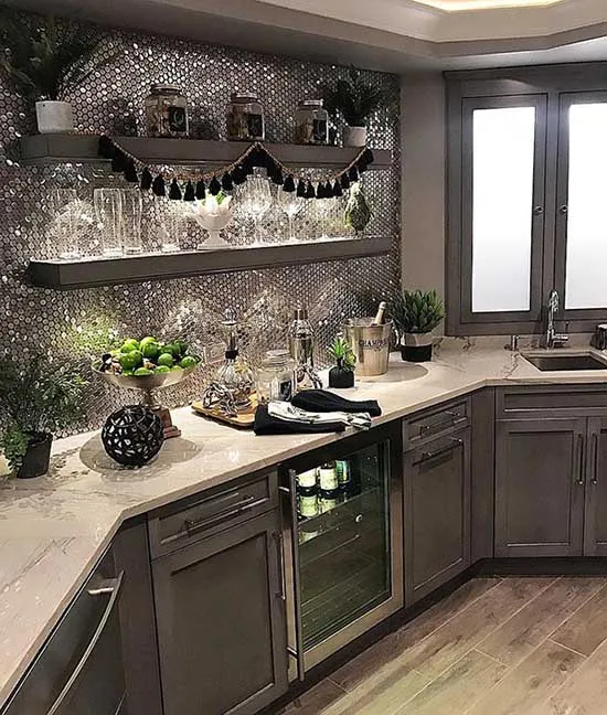 10444 gray cabinets rustic elements