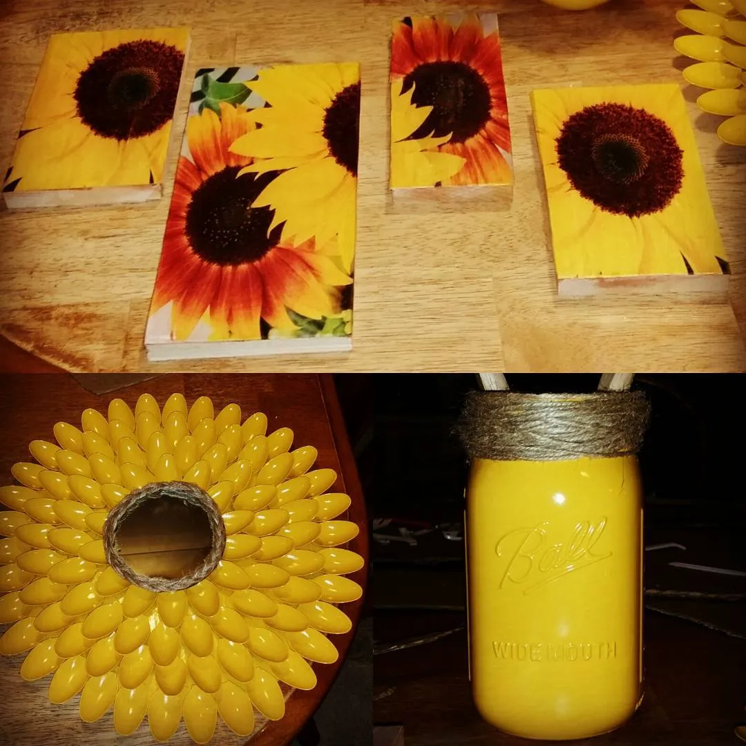 10498 sunflower tableware