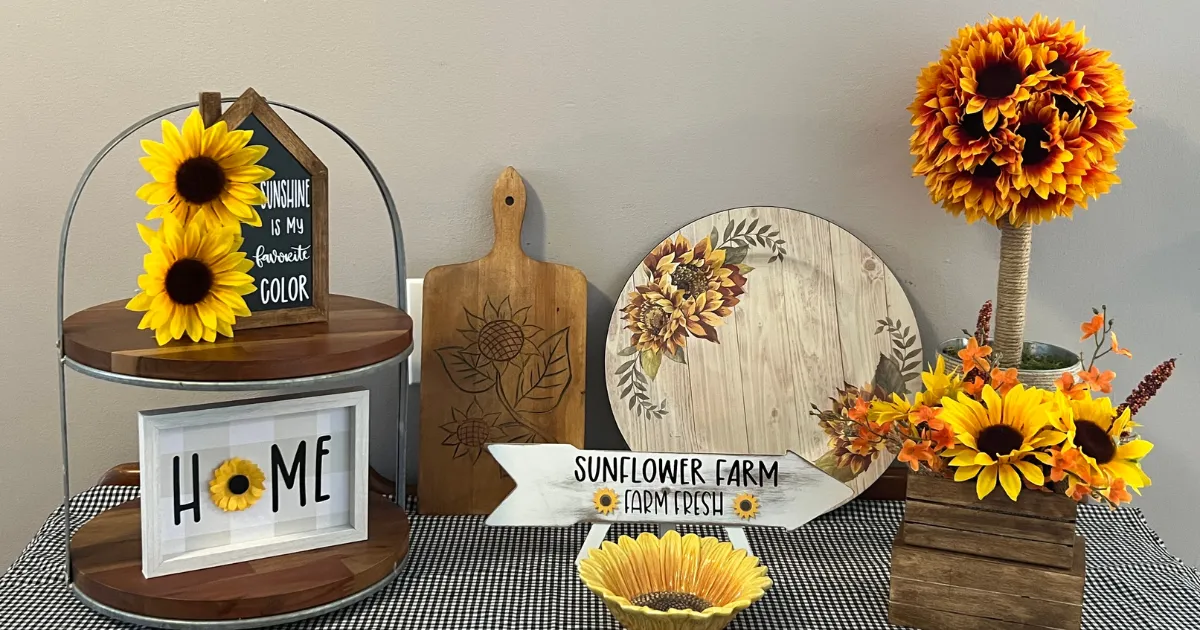 10510 dollar tree sunflower kitchen decor find 4