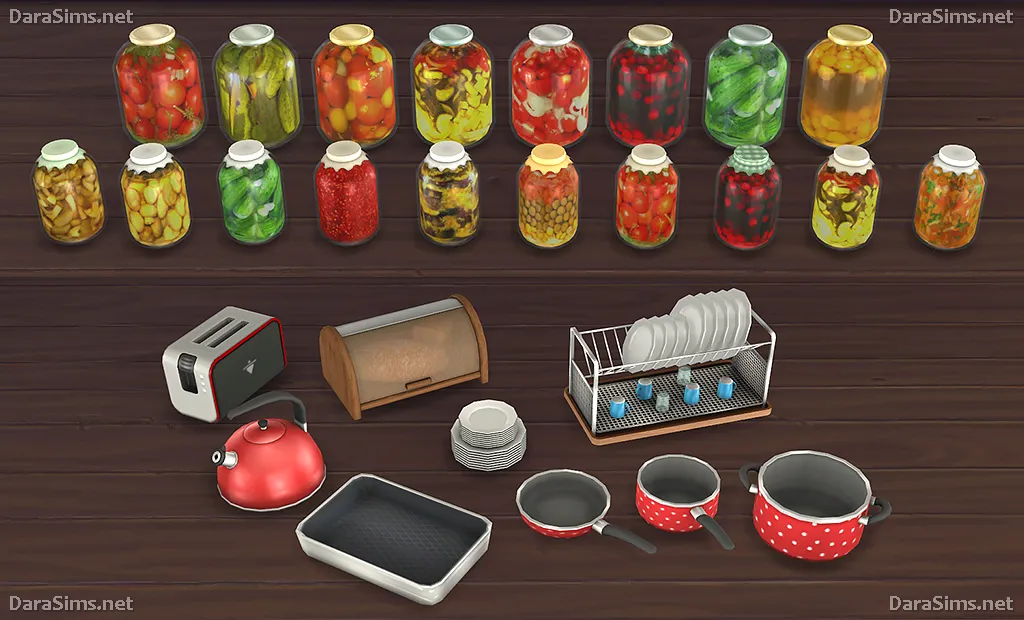 10520 sims4 rustic kitchen accessories