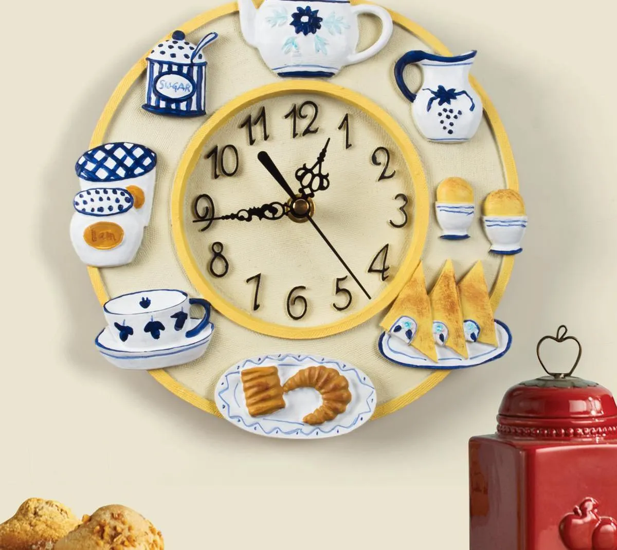 10524 farmhouse kitchen wall clock
