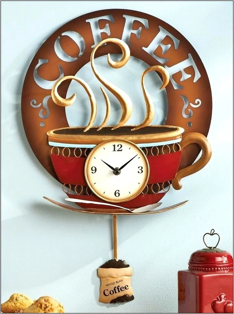 10524 vintage kitchen wall clock