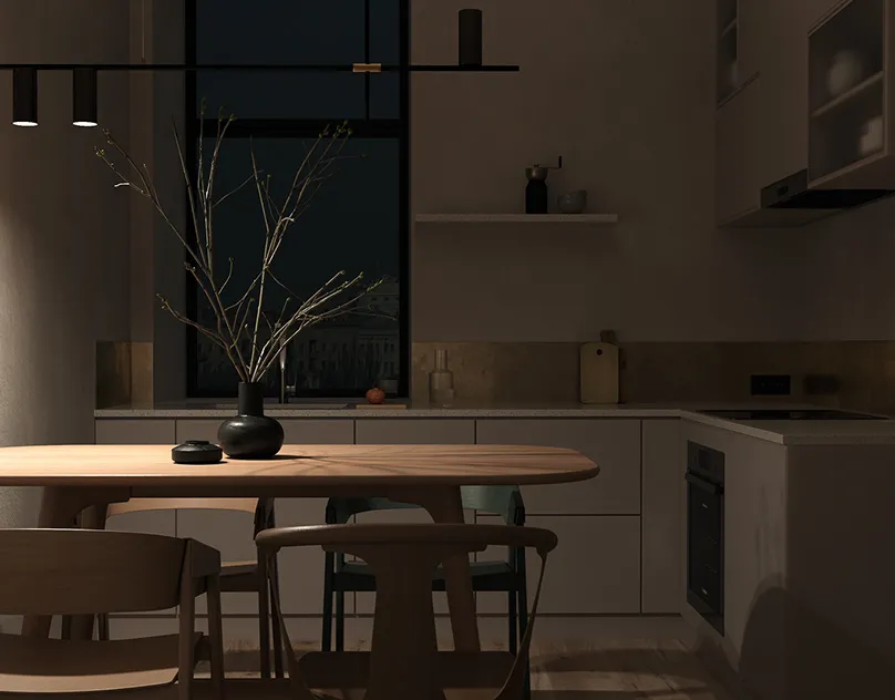 10597 nordic kitchen greenery