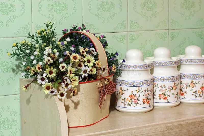 10646 kitchen island flowers