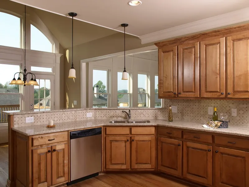 10657 oak cabinets granite countertop