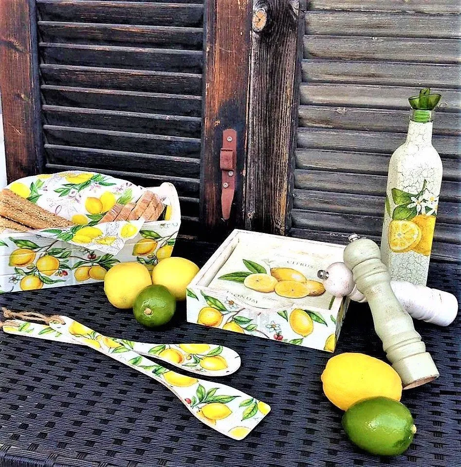 10668 lemon kitchen textiles